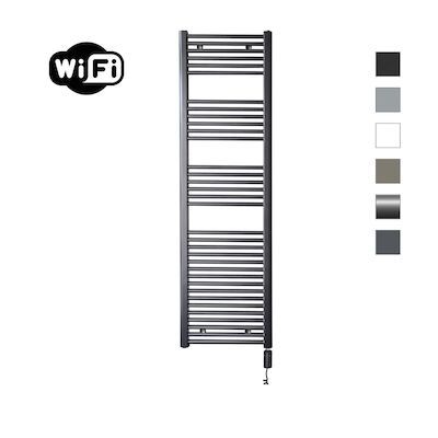 Elektrische Radiator Sanicare HWV Met Wifi 172×45 cm Gunmetal 920W Met Thermostaat Zwart Rechtsonder