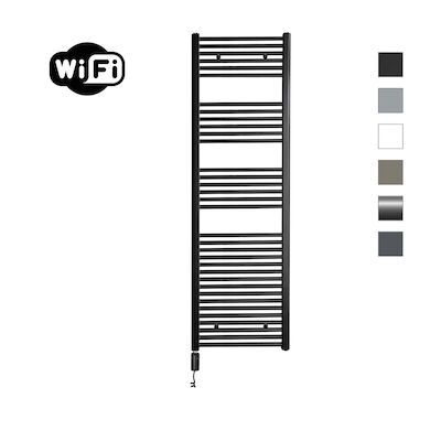 Elektrische Radiator Sanicare HWV Met Wifi 172×45 cm Mat Zwart 920W Met Thermostaat Zwart Linksonder