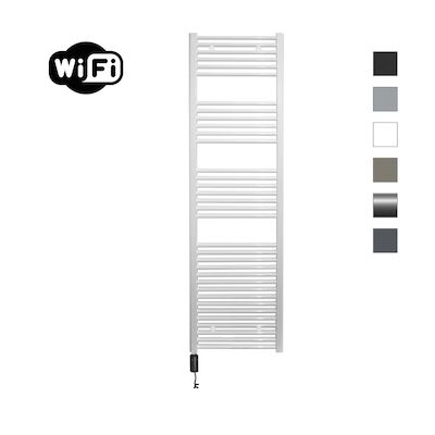Elektrische Radiator Sanicare HWV Met Wifi 172×45 cm Wit 920W Met Thermostaat Zwart Linksonder
