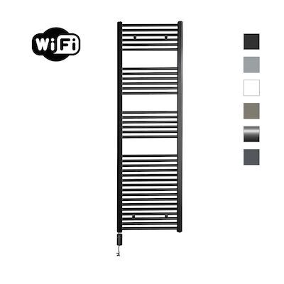 Elektrische Radiator Sanicare HWV Met Wifi 172×60 cm Mat Zwart 1127W Met Thermostaat Zwart Linksonder