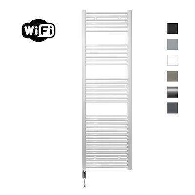 Elektrische Radiator Sanicare HWV Met Wifi 172×60 cm Wit 1127W Met Thermostaat Chroom Linksonder