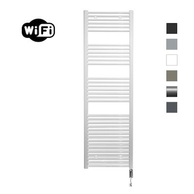 Elektrische Radiator Sanicare HWV Met Wifi 172×60 cm Wit 1127W Met Thermostaat Chroom Rechtsonder