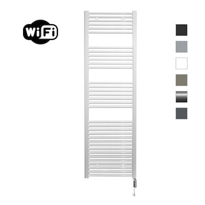 Elektrische Radiator Sanicare HWV Met Wifi 172×60 cm Wit 1127W Met Thermostaat Wit Rechtsonder