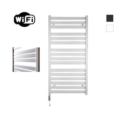 Elektrische Radiator Sanicare HWV – Moda Met Wifi 120×60 cm Mat Wit 876W Met Thermostaat Wit Linksonder