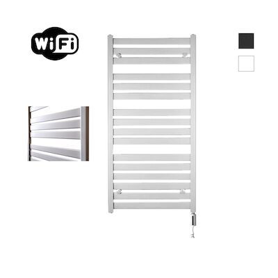 Elektrische Radiator Sanicare HWV – Moda Met Wifi 120×60 cm Mat Wit 876W Met Thermostaat Wit Rechtsonder