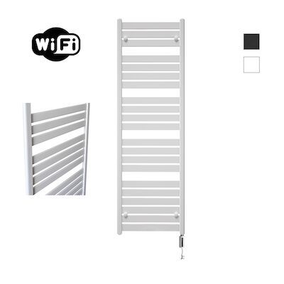 Elektrische Radiator Sanicare HWV – Moda Met Wifi 160×60 cm Mat Wit 1159W Met Thermostaat Wit Rechtsonder