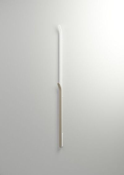 Elektrische Radiator Stick Instamat ARC Handdoekwarmer 170 cm 34W Gepolijst Aluminium Soft Wit