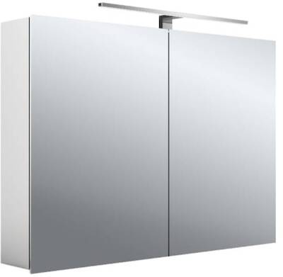 Emco Mee Spiegelkast 100×15,5×74,6 cm 2 deuren LED opbouw