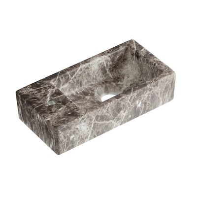 Fontein Best Design Allure 36x18x9 cm Links Marmer Bruin