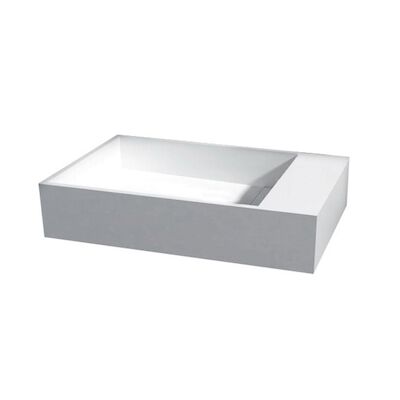 Fontein Best Design Arty Just Solid 36x18x10 cm Mat Wit (kraangat optioneel)