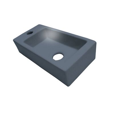 Fontein Best Design Mini-block 36×18 cm Antraciet Grijs (kraangat links)