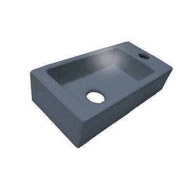 Fontein Best Design Mini-block 36×18 cm Antraciet Grijs (kraangat rechts)