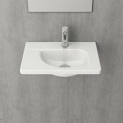 Fontein BWS 44,5x31x12,5 cm Inclusief 1 Kraangat Mat Antraciet