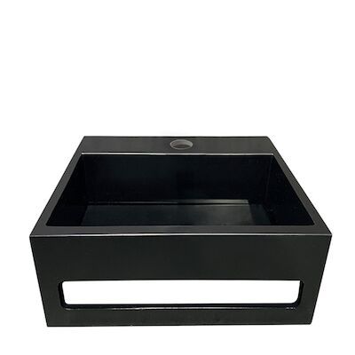 Fontein BWS Jolie 30×28 cm Solid Surface Mat Zwart