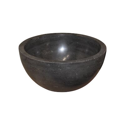 Fontein BWS Waskom Rond Natuursteen 20×11 cm Antraciet
