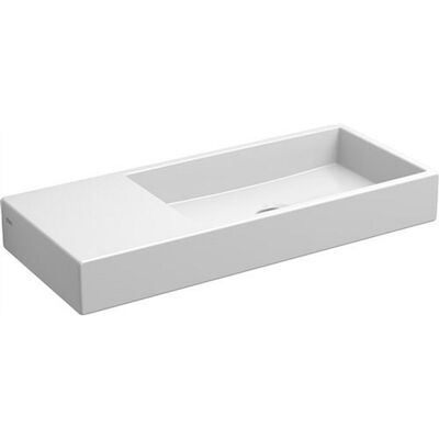 Fontein Clou Mini Wash Me 45x19x6cm Links Keramiek Glans Wit (Zonder Kraangat)