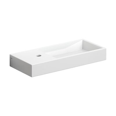 Fontein Clou Mini Wash Me Plus 56x24x7.5cm Keramiek Glans Wit (Met Kraangat Links)