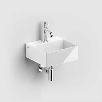 Fontein Clou New Flush 1 met Plug 28x27x10 cm Wit Keramiek (met Kraangat)