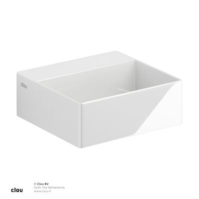 Fontein Clou New Flush 1 met Plug 28x27x10 cm Wit Keramiek (met Voorbewerkt Kraangat)
