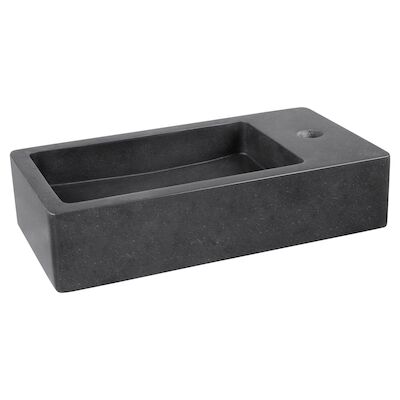 Fontein Differnz Hura I 40×22 cm Basaltsteen Bombai Black