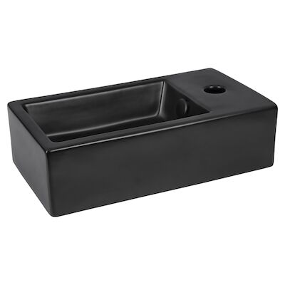 Fontein Differnz Hura I 40×22 cm Keramiek Mat Zwart