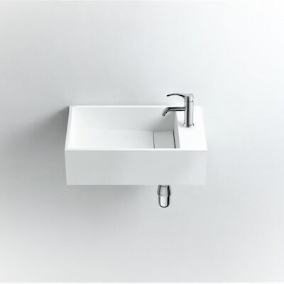 Fontein Ideavit Solidcube 50x30x15 cm Solid Surface Mat Wit