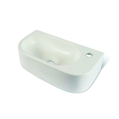 Fontein Luca Sanitair Ceramics 40×21,5×12 cm Keramiek Rechts Mat Wit