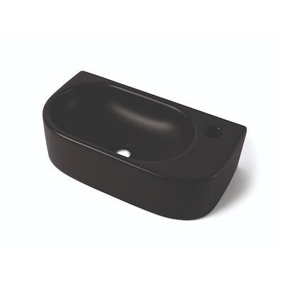 Fontein Luca Sanitair Ceramics 40×21,5×12 cm Keramiek Rechts Mat Zwart