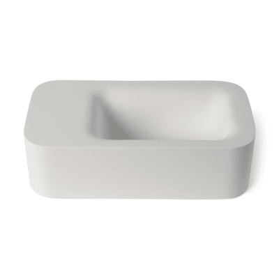 Fontein Luca Sanitair Lea 42x22x12 cm Solid Surface Zonder Kraangat Mat Wit