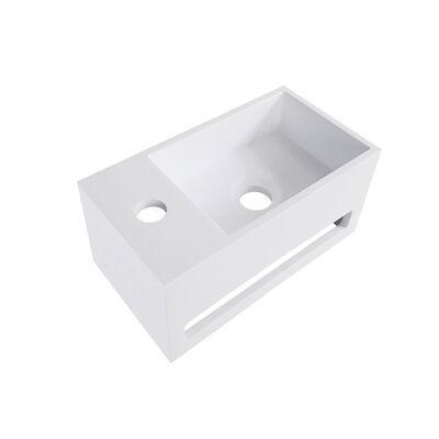 Fontein met Handdoekhouder Wiesbaden Solid Surface 35.6×20.3×15.9 cm (kraangat links of rechts)