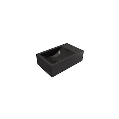 Fontein Plieger Houston 37x23x11cm Bak Links Zonder Kraangat Mat Zwart