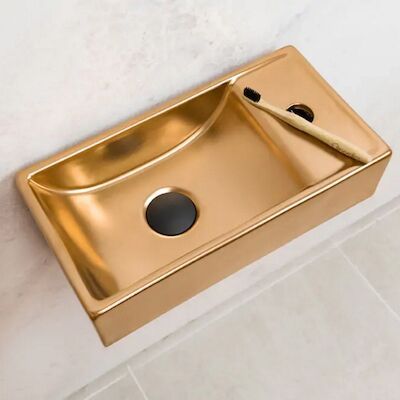 Fontein Rechts BWS Ruby 40×22 cm Mat Rose Goud