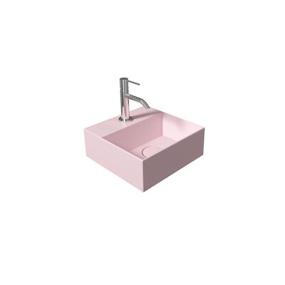 Fontein Salenzi Spy 30×30 cm Mat Roze (inclusief bijpassende waste)