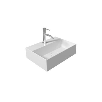 Fontein Salenzi Spy 40×30 cm Glans Wit (inclusief bijpassende waste)