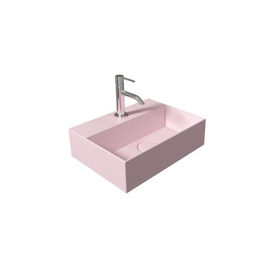 Fontein Salenzi Spy 40×30 cm Mat Roze (inclusief bijpassende waste)