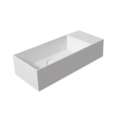 Fontein Salenzi Spy 45×20 cm Mat Wit zonder Kraangat (inclusief bijpassende clickwaste)