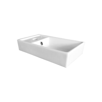 Fontein Sanilux 40x22x8 cm Keramiek Wit (1 kraangat)