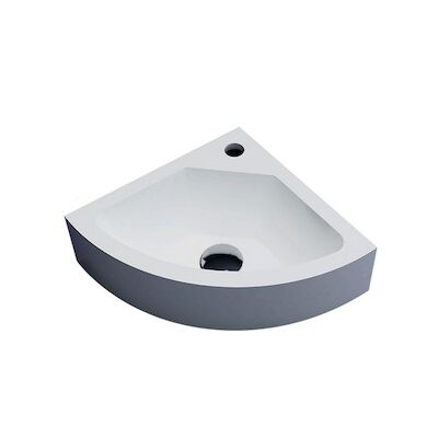 Fontein Sanilux Corner 30x30x10 cm Solid Surface Wit