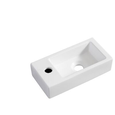 Fontein Wiesbaden Mini-Rhea Links 36x18x9 cm Mat Wit