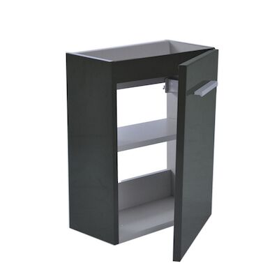 Fonteinkast BWS Vitra 40×21 cm Hoogglans Grijs (fontein optioneel)