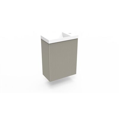 Fonteinkast Clay Arcqua Ridge 40x55x28 cm Incl. Fontein Glans Wit Zonder Overloop