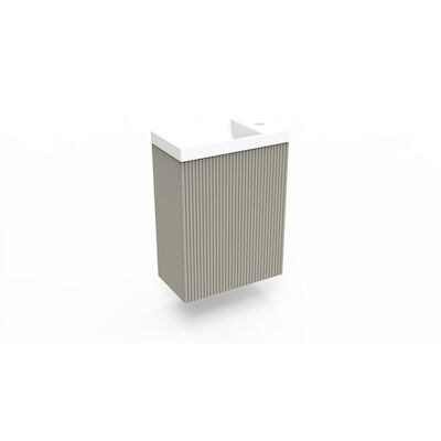 Fonteinkast Clay Arcqua Ridge 40x55x28 cm Incl. Fontein Mat Wit Zonder Overloop