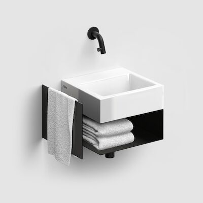 Fonteinkast Clou Flush Rechts 20.5×36.5×27 cm Mat Zwart