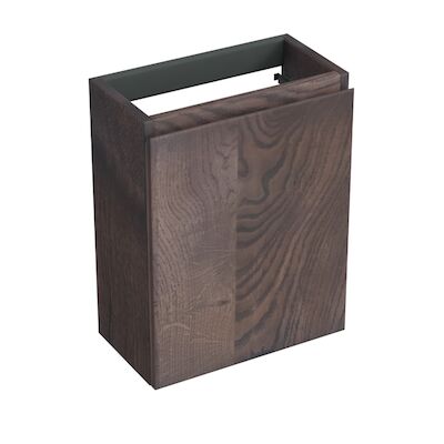 Fonteinkast Forzalaqua Siena 39.5×21.5×50 Cm 1 Deur Links Eiken Charcoal