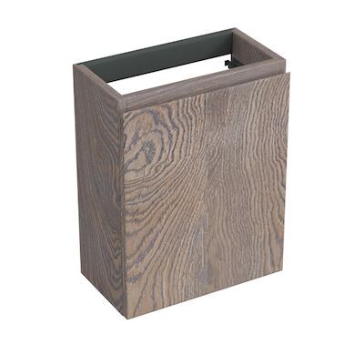 Fonteinkast Forzalaqua Siena 39.5×21.5×50 Cm 1 Deur Rechts Eiken Silver Grey