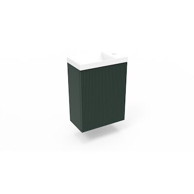 Fonteinkast Highland Green Arcqua Ridge 40x55x28 cm Incl. Fontein Mat Wit Zonder Overloop