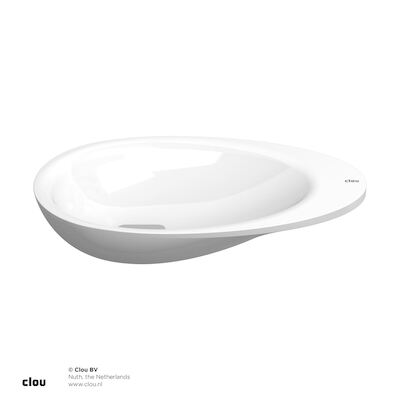 Fonteinkom Clou First Zonder Kranenbank 36x22x9 cm Mineraal Marmer Wit