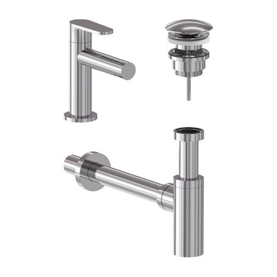 Fonteinkraan Combiset MAY Forma S Model Fonteinkraan, Designplug Always Open & Designsifon Chroom