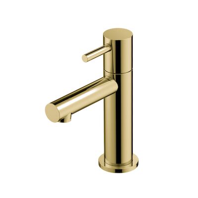 Fonteinkraan Hotbath Dude 1-hendel Recht 14.8 cm Rond Gepolijst Messing Living Colours