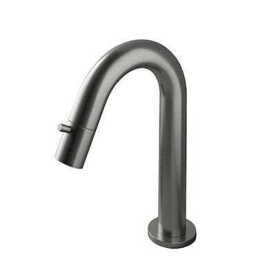 Fonteinkraan Hotbath Dude 1-knop gebogen 19.3 cm Rond Verouderd IJzer